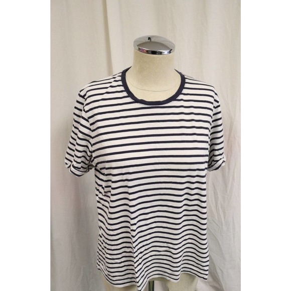 Cayana Top Stripe Cropped Large Short Sleeves (F) - Picture 1 of 6